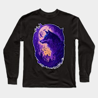 Night wolf Long Sleeve T-Shirt